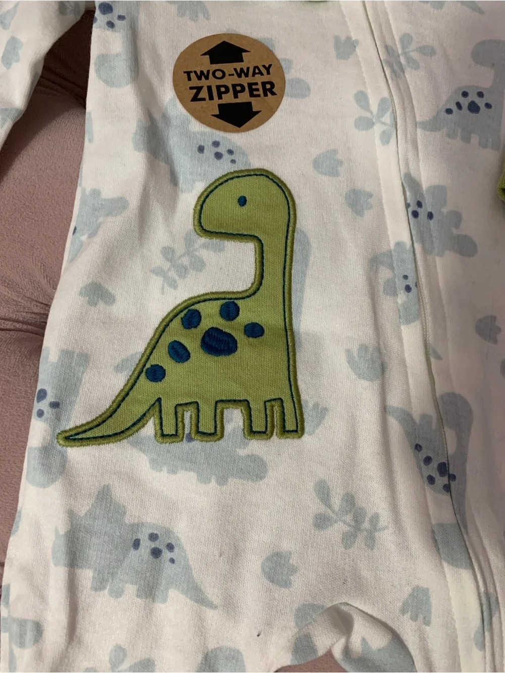 Baby Dinosaur One-Piece Footed outfit with hat